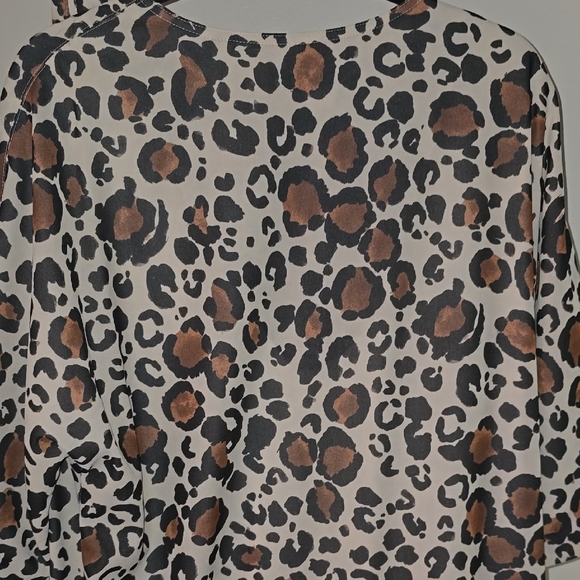 New Designer Animal Leopard Print Long Sleeve Dress - Picture 7 of 9